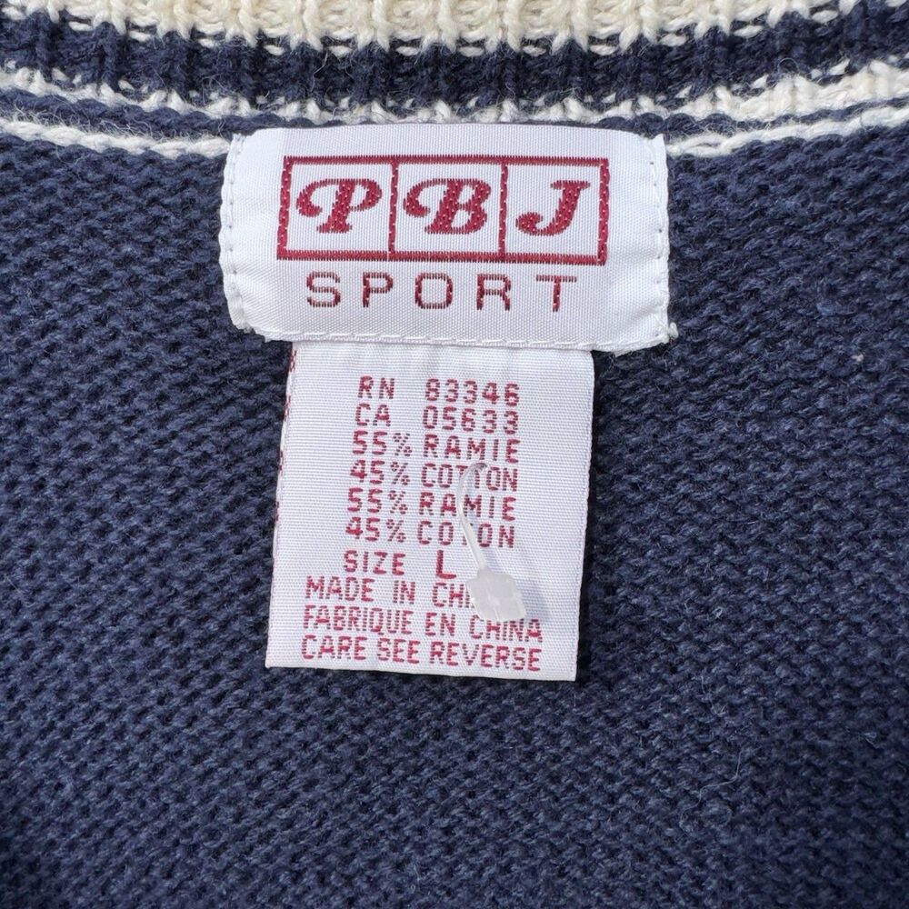 Vintage PBJ Sport Basketball Game Day Shirt Mom Spirit Sweater Vest Large 90s - Picture 3 of 3